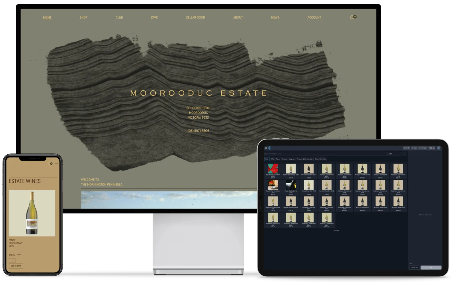 Moorooduc Estate winery storefront project